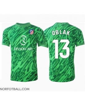 Billige Fotballdrakt Atletico Madrid Jan Oblak #13 Keeper Replika Bortedrakt 2024-25 Kortermet